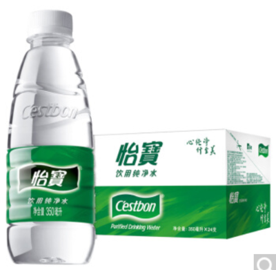 怡宝 饮用水 纯净水350ml  24瓶 整箱装